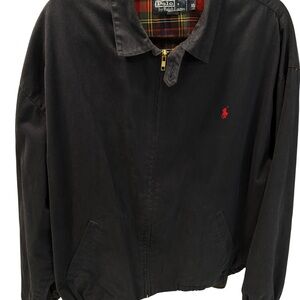 Ralph Lauren dark Blue Bomber Jacket with Red Logo